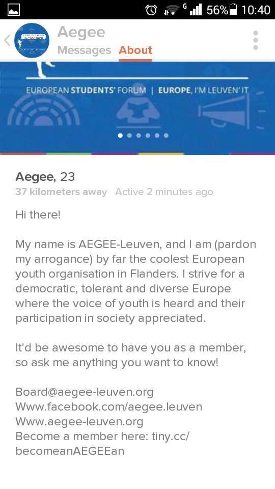 AEGEE-Leuven's profile