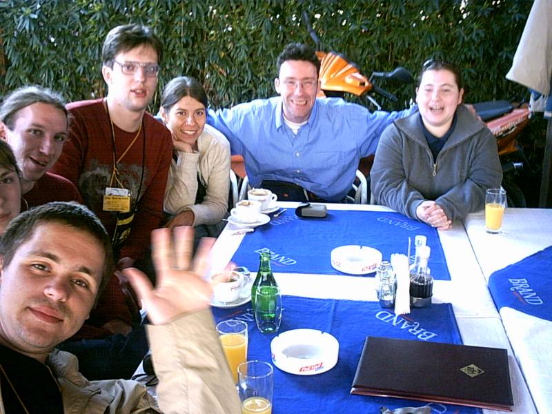 Spring AGORA 2004 (22.04.2004 - 25.04.2004) - rinievanrooy@hotmail.com - 19: In quiet restaurant in centre of Ohrid !