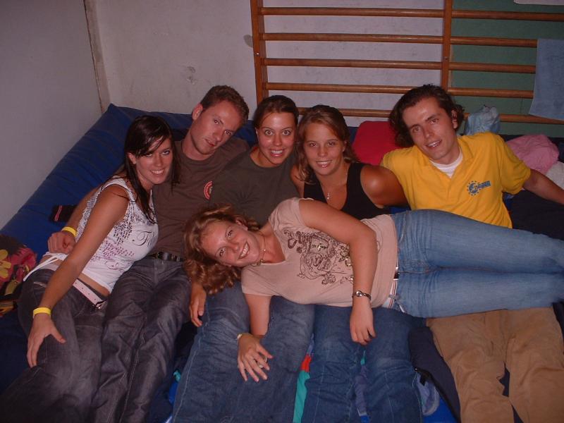 Action Europe Planning Meeting 2004 (10.09.2004 - 12.09.2004) - photo's of the PM made by AEGEE-Amsterdam - 1: Ingrid, Peter, Diana, Marieke, George and Lies