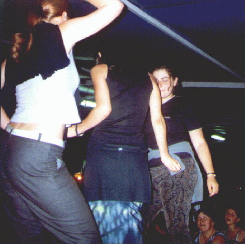 Major Fun with Minorities (08.07.2002 - 22.07.2002) - The Opole Part - 9: As the beer is flooding, the tables are a nice spot to dance on...