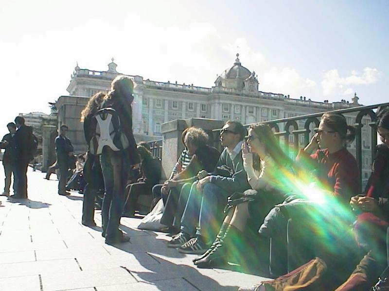 Fall Agora 2003 (22.10.2003 - 26.10.2003) - Pre-event in Madrid - 69: We lost the rest of the group and decide to stay at the palace until the organizers find us and tell us where to go :)