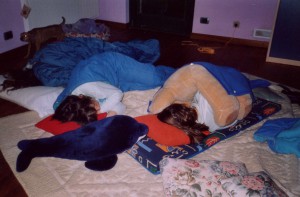 Deserved sleep (notice the huge peluche!)