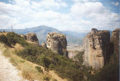 7: Greek monasteries on the top of the rocks.