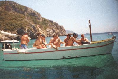 4: Trip to the caves by small boats.