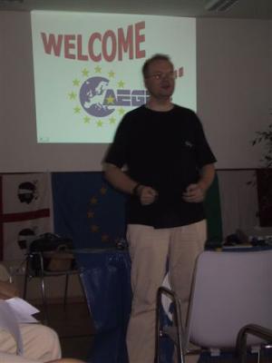 8: ...our welcome conference and AEGEE speed course by Gunnar Erth