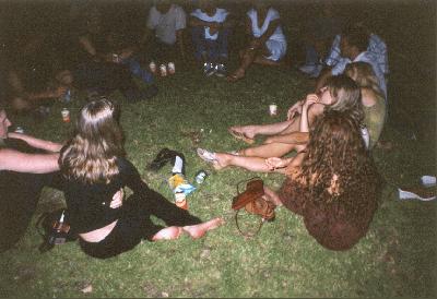 10: Party in the park, playing games.