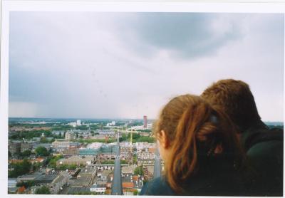 11: Climbing the old church in Delft