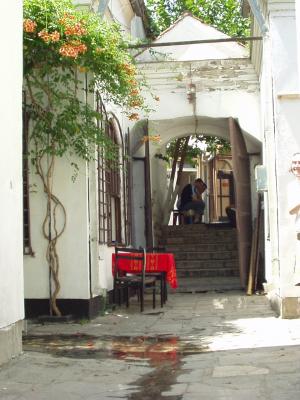 13: The old market in Skopje (Men in the background are playing chess)