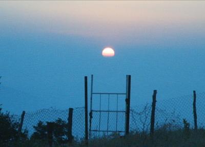 202: Sunrise on the top of the mountain Vodno near Skopje