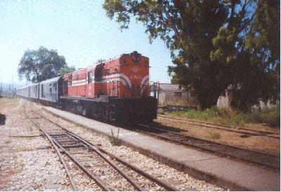 12: Finally this Greek train arrived and brought us to Pátra ...