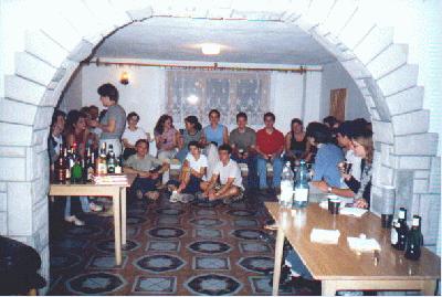 4: Beginning of the European Drinking in the cellar of the hostel in Zakopane