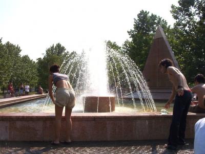1: First day in Forli...it was boiling hooottt...!! The water fountain looked so inviting to jump into...and so we did just that :P