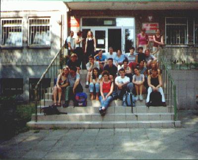 6: Whole group in front of the Hostel.