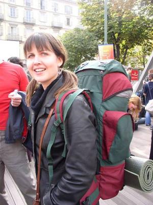 4: One of the many Agora participants, carrying her heavy burden...