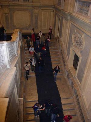 26: The famous staircase of Palazzo Madama.