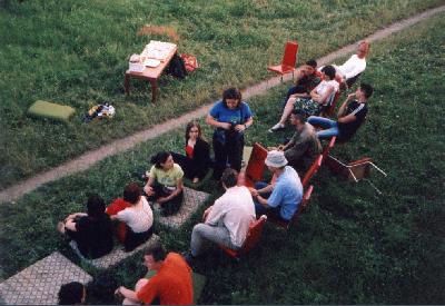 1: Welcome party under the office of AEGEE-Praha