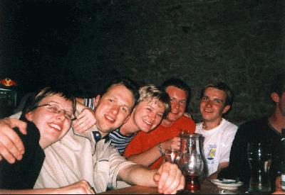 7: Group of happy wine-drinkers...:) (from left) Elli, Stijn, Dagmar, Gustav and Ivan.
