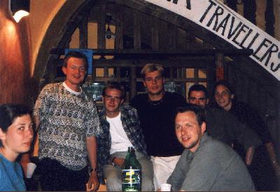 1: Party at the Traveller's Hostel in Cesky Krumlov