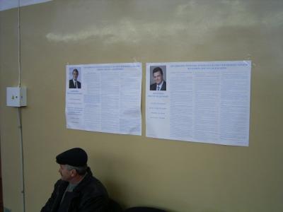 23: and the driver who drove us from polling station to polling station. Please note the official posters above him