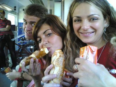 65: Children in the train...