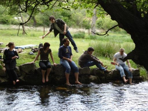 7: Soaking our feet in a cold but beautiful creek.