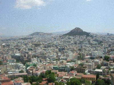 2: View over Athens, from the Acropolis.