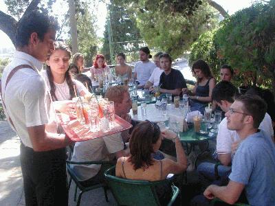 14: At this coffeehouse where you had a great view over Thessaloniki.