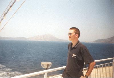 14: Wim enjoying the view on Greece.